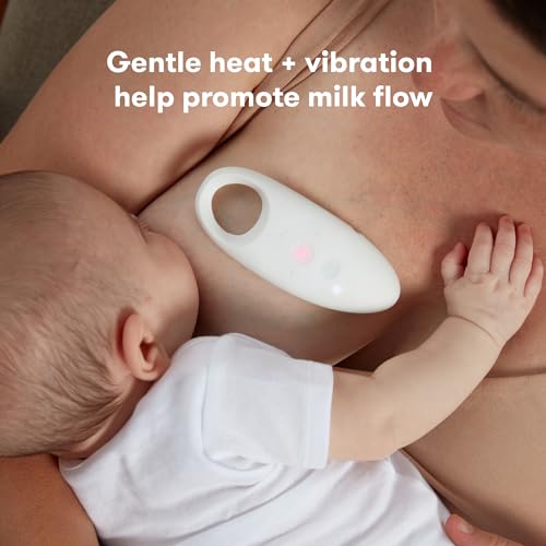 Frida Mom 2-in-1 Lactation Massager for Clogged Milk Ducts, Breast Engorgement Relief - Multiple Modes of Heat + Vibrat